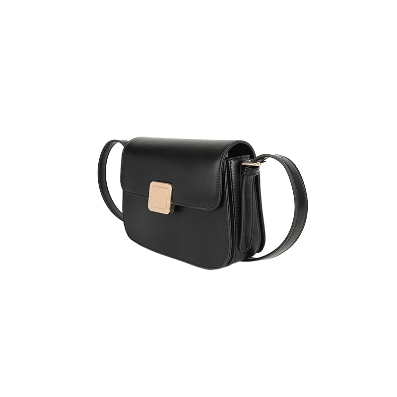 Structured Leather Sling Bag