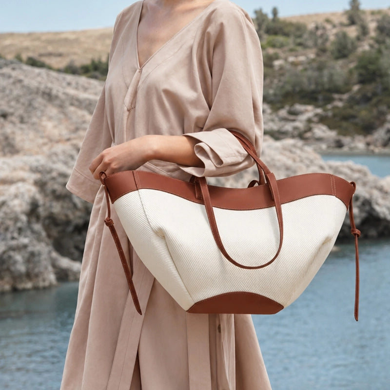 Structured Canvas Tote Bag