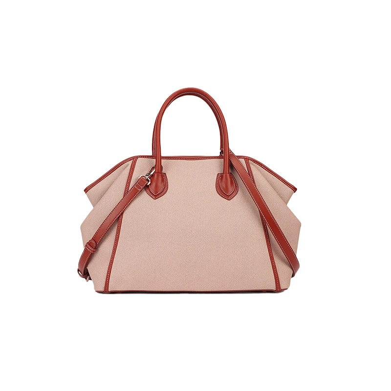 Luxury Leather Canvas Tote